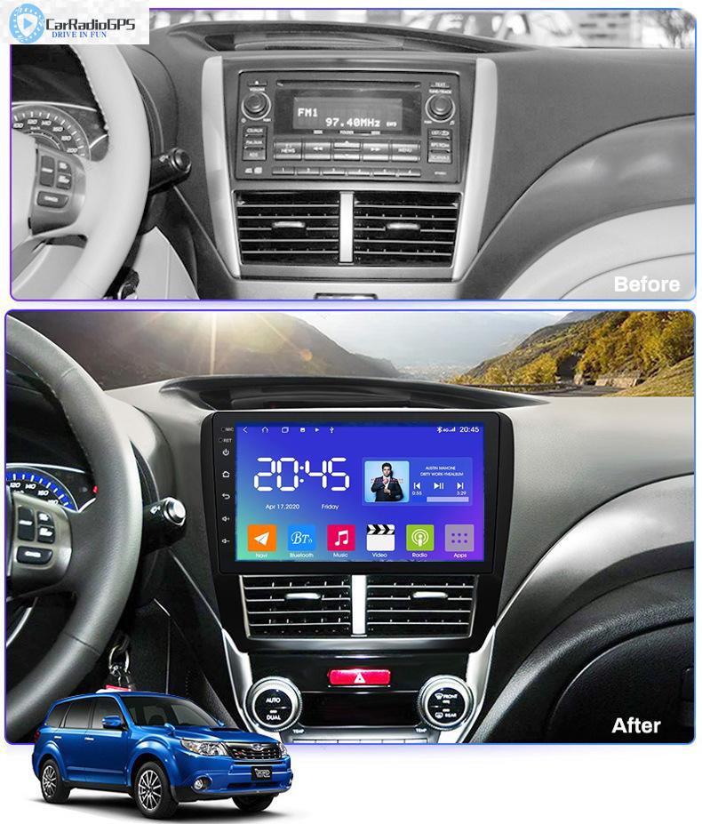 Car DVD Radio Gps Android 2din Player NAVIGATION for Subaru FORESTER 2008-2012 Dsp Wifi Bluetooth Phone Link Built In Carplay