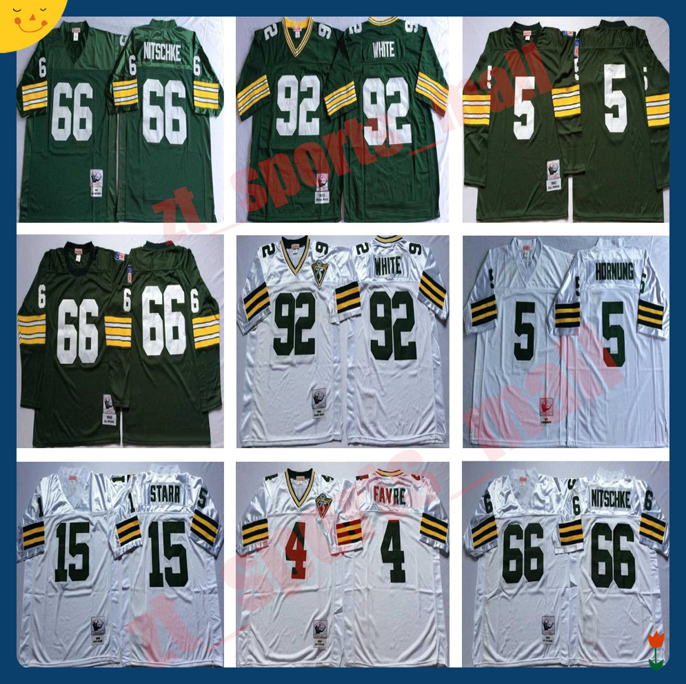 Vintage Football Brett Favre Jersey 15 Bart Starr 66 Ray Nitschke 92 Reggie White 5 Paul Hornung Green White Jerseys, As shown in illustration
Vintage Football Brett Favre Jersey 15 Bart Starr 66 Ray Nitschke 92 Reggie White 5 Paul Hornung Green White Jerseys, As shown in illustration