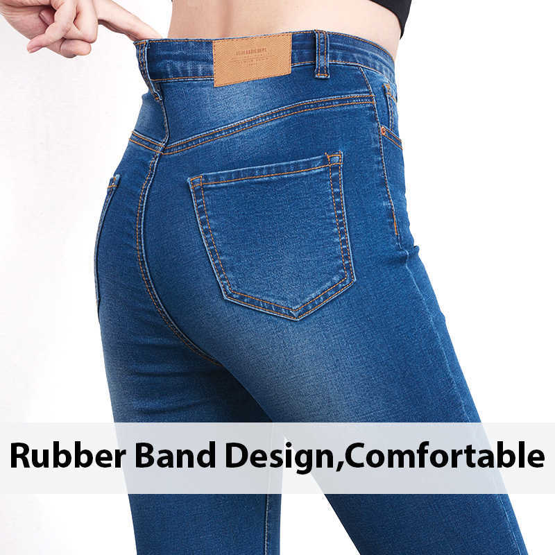 Jeans for Women mom High Waist Woman Elastic Stretch female denim skinny pencil pants women jeans 210922