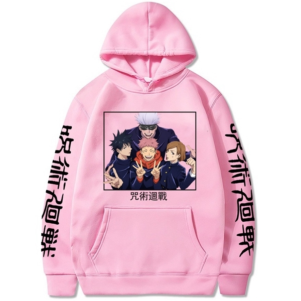 2021 Jujutsu Kaisen Hoodie Casual Hoodies Men and Women Unisex Anime Manga Black Hoodies Tops Clothes Y0809