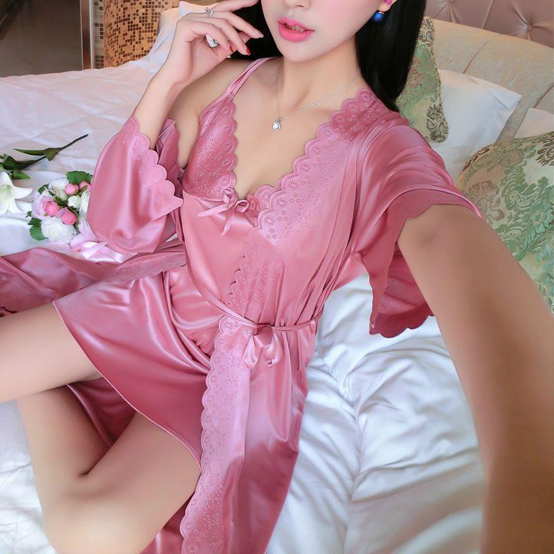 Ladies Sexy Womens Sleepwears Smooth Sleepwear Female Satin Nightwear Lingerie Suit Dress Sleep Clothes Solid Nightie Robe Gown Arrivals, Black;red
Ladies Sexy Womens Sleepwears Smooth Sleepwear Female Satin Nightwear Lingerie Suit Dress Sleep Clothes Solid Nightie Robe Gown Arrivals, Black;red
