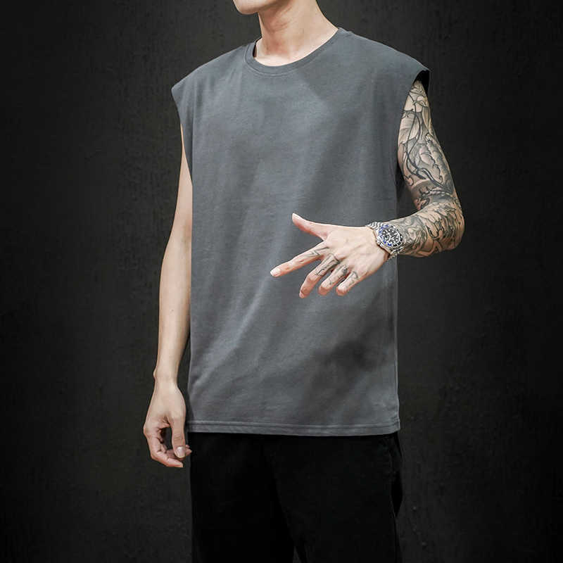 Arrival Men's Sleeveless T Shirt Summer Fashion Solid O Neck Mens Clothes rend Casual op ees Men M-5XL 210629