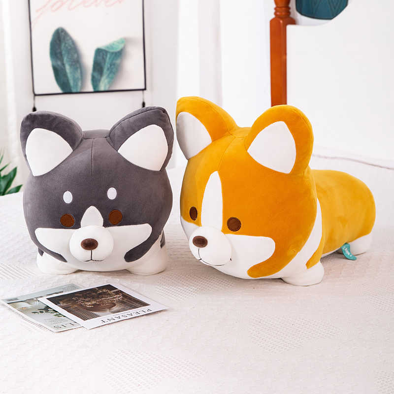 Super Cute Pink Ass Egg Corgis Dog Plush Toy Soft Stuffed Japan Figure Shiba Inu Welsh Pembroke Dogs Plushies Hug Doll for Kids Q0727