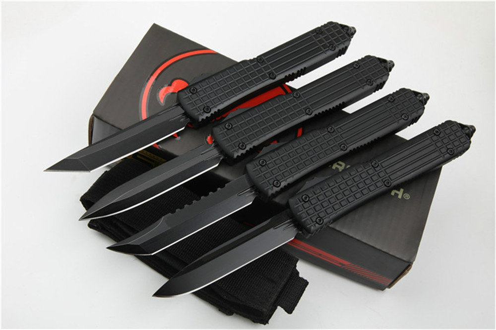 Microtech Black UT four styles camping knife D2 blade Aluminum alloy handle automatic tactical edc double action pocket tool
Microtech Black UT four styles camping knife D2 blade Aluminum alloy handle automatic tactical edc double action pocket tool