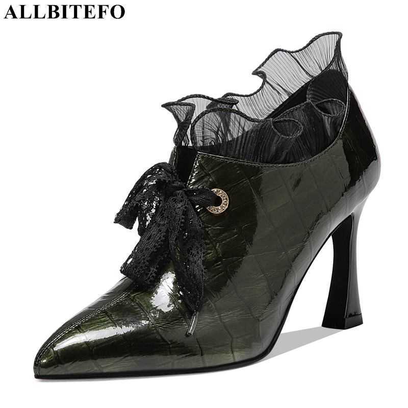 ALLBITEFO sweet lace genuine leather brand high heels wedding women shoes high quality women high heel shoes autumn women heels 210611, As picture
ALLBITEFO sweet lace genuine leather brand high heels wedding women shoes high quality women high heel shoes autumn women heels 210611, As picture