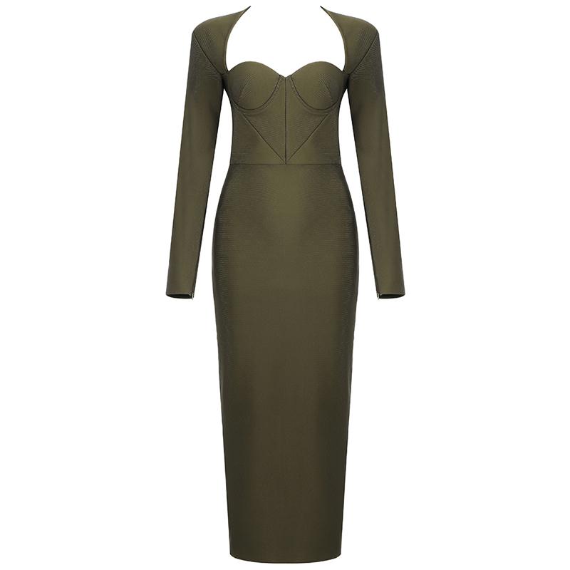 Arrivals Fashion Women Dress Strapless Long Sleeve Zippers Bodycon Party Dresses Casual