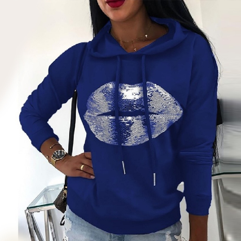 Women' Sequins Lip Printed Hoodies Sweatshirt Front Pocket Long Sleeve Loose Female Hoodie Autumn Fashion Ladies Hooded Tops 210524, White
Women' Sequins Lip Printed Hoodies Sweatshirt Front Pocket Long Sleeve Loose Female Hoodie Autumn Fashion Ladies Hooded Tops 210524, White