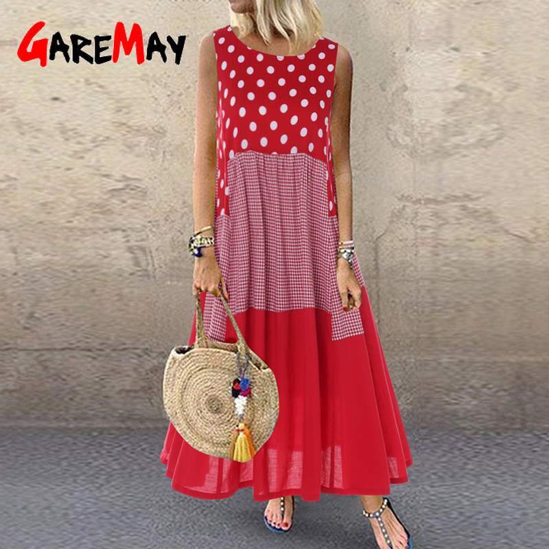 Vintage Polka Dot Long Party Dress Women Autumn Lace Patchwork Boho Wave Point Print Red Sleeves O-Neck 3 Beach 210428