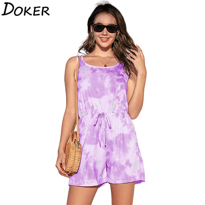 Tie Dye Bandage Sleeveless Short Women Jumpsuits Casual Sexy Occident Beach Party Female High Waist Rompers 210604, Royal blue
Tie Dye Bandage Sleeveless Short Women Jumpsuits Casual Sexy Occident Beach Party Female High Waist Rompers 210604, Royal blue