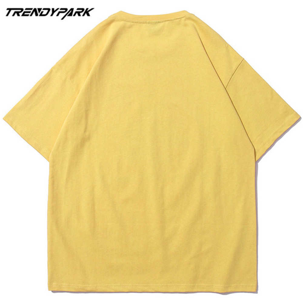 Men's T-shirt Summer Short Sleeve Cartoon Rabbit Print Hip Hop Oversized Cotton Casual Harajuku Streetwear Top Tshirts Clothing 210601