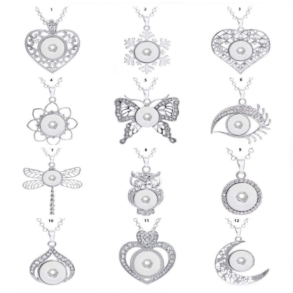 Snap Necklace Fashion women Snap Pendant Necklace Diy Ginger Snap Jewelry with chain Fit 18mm charm Button Exquisite gift charms necklaces, Silver
Snap Necklace Fashion women Snap Pendant Necklace Diy Ginger Snap Jewelry with chain Fit 18mm charm Button Exquisite gift charms necklaces, Silver