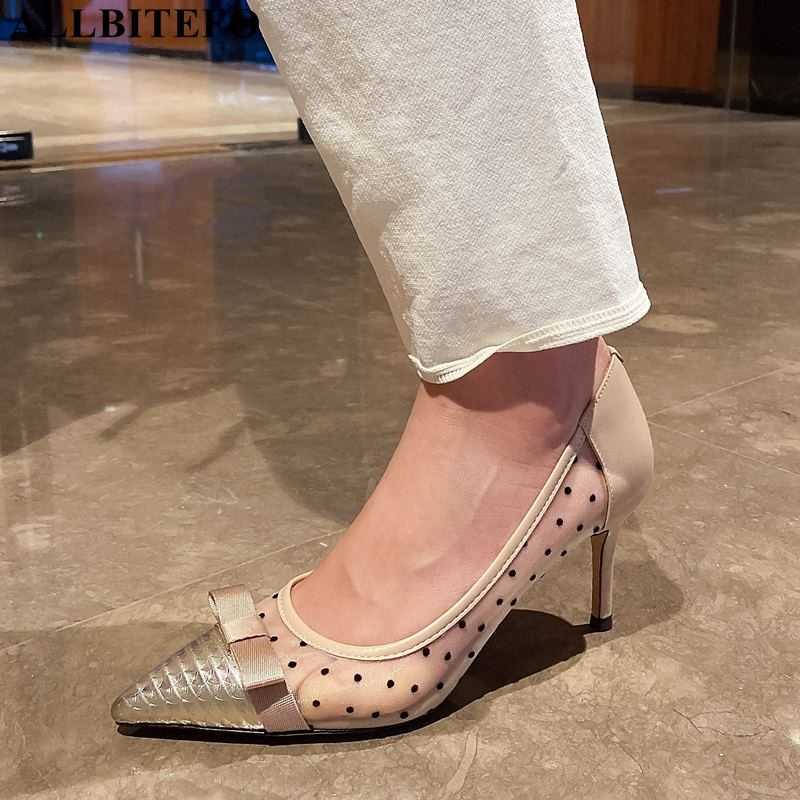 ALLBITEFO sexy high heels genuine leather+ mesh bowtie wedding women shoes women high heel shoes party women heels girls shoes 210611, As picture
ALLBITEFO sexy high heels genuine leather+ mesh bowtie wedding women shoes women high heel shoes party women heels girls shoes 210611, As picture