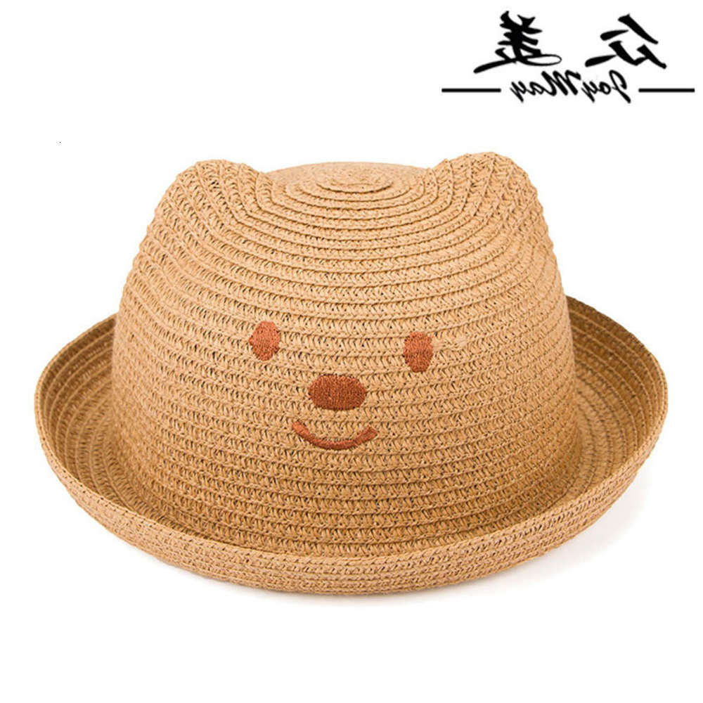 Sun hat for children Taobao children's Korean bear sun shade Straw Baby basin Hat c017, Yellow
Sun hat for children Taobao children's Korean bear sun shade Straw Baby basin Hat c017, Yellow
