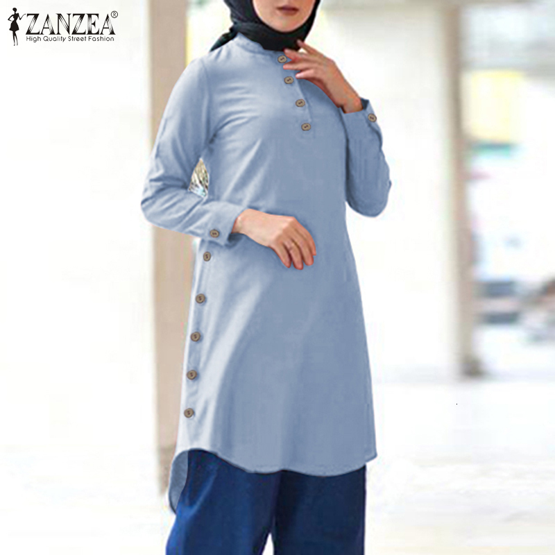 Plus Size blouses Autumn Muslim Shirts Kaftan Women's Irregular Blouse Long Tops Female Button Blusas Turkish Tunic S-5XL, Light blue
Plus Size blouses Autumn Muslim Shirts Kaftan Women's Irregular Blouse Long Tops Female Button Blusas Turkish Tunic S-5XL, Light blue