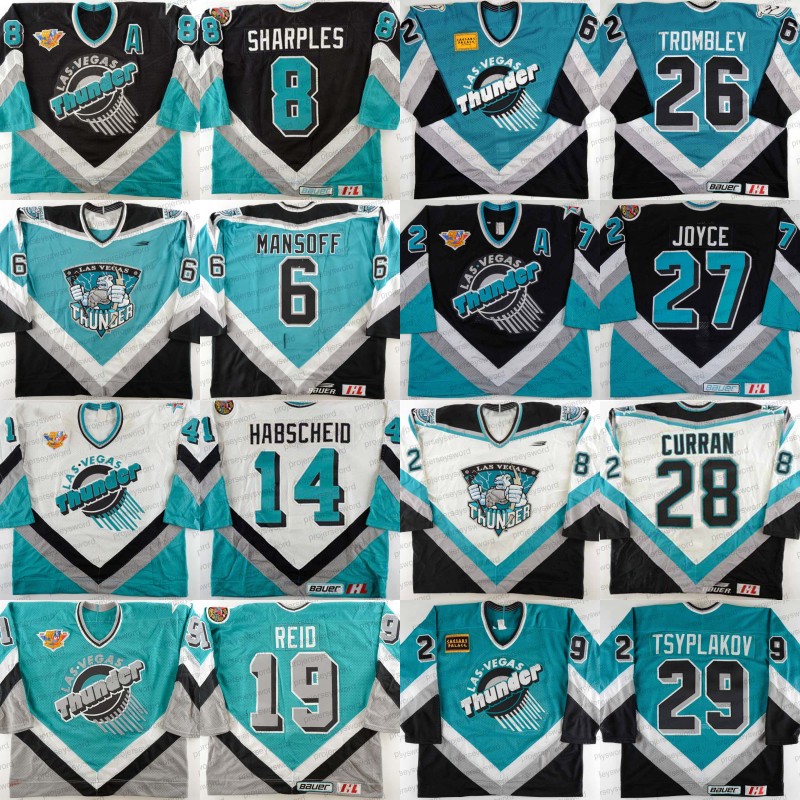 Las Vegas Thunder IHL Jersey Wes McCAULEY Shawn HEAPHY Jean-Marc RICHARD Radek BONK Grigori PANTELEYEV Parris DUFFUS Joe DAY Brent BILODEAU, Black;red
Las Vegas Thunder IHL Jersey Wes McCAULEY Shawn HEAPHY Jean-Marc RICHARD Radek BONK Grigori PANTELEYEV Parris DUFFUS Joe DAY Brent BILODEAU, Black;red