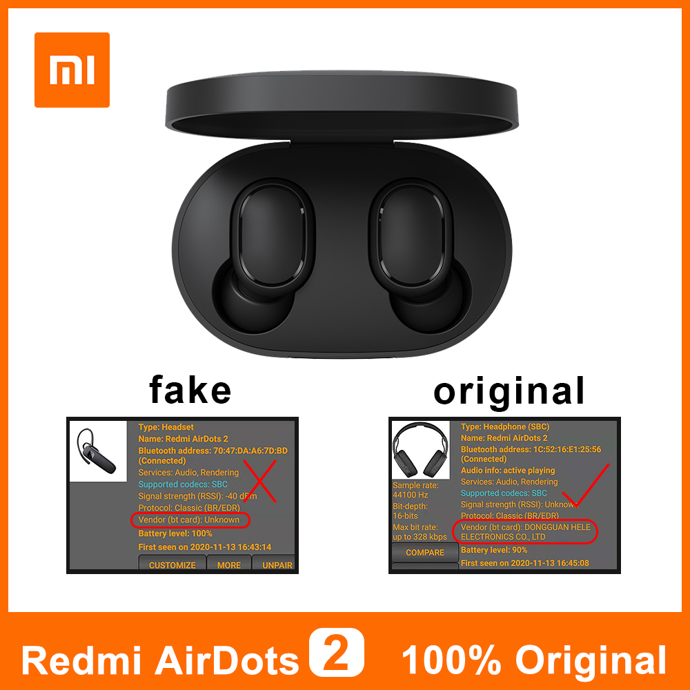 Original Xiaomi Redmi Airdots 2 Wireless Bluetooth Earphone Mi TWS Sports Gaming Earbuds Bass Noise Canceling Headphone
Original Xiaomi Redmi Airdots 2 Wireless Bluetooth Earphone Mi TWS Sports Gaming Earbuds Bass Noise Canceling Headphone