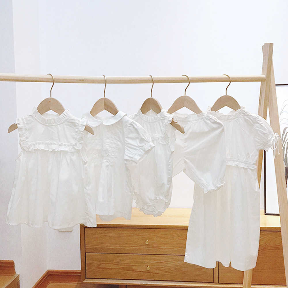 summer girls lace sleeveless shirt baby cute blouse fashion cloths 210702