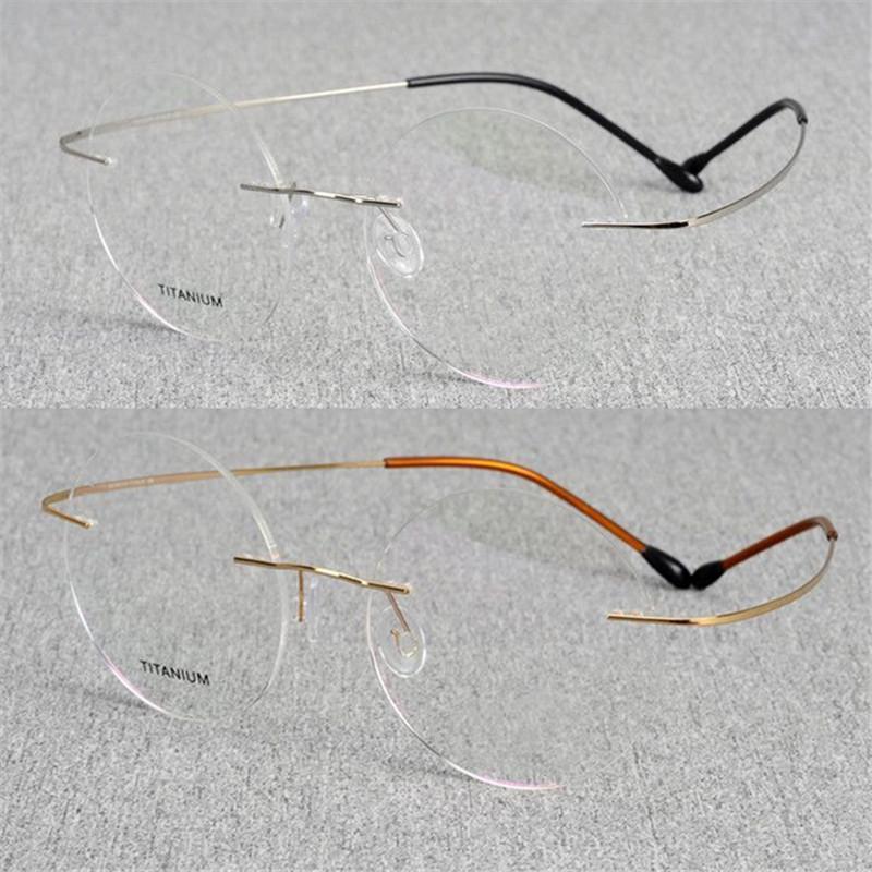 Fashion Sunglasses Frames Retro Round Titanium Glasses Frame Men Women Rimless Screw-less Light Eyeglasses Korea Blue Clear Lens Myopia Spec
Fashion Sunglasses Frames Retro Round Titanium Glasses Frame Men Women Rimless Screw-less Light Eyeglasses Korea Blue Clear Lens Myopia Spec