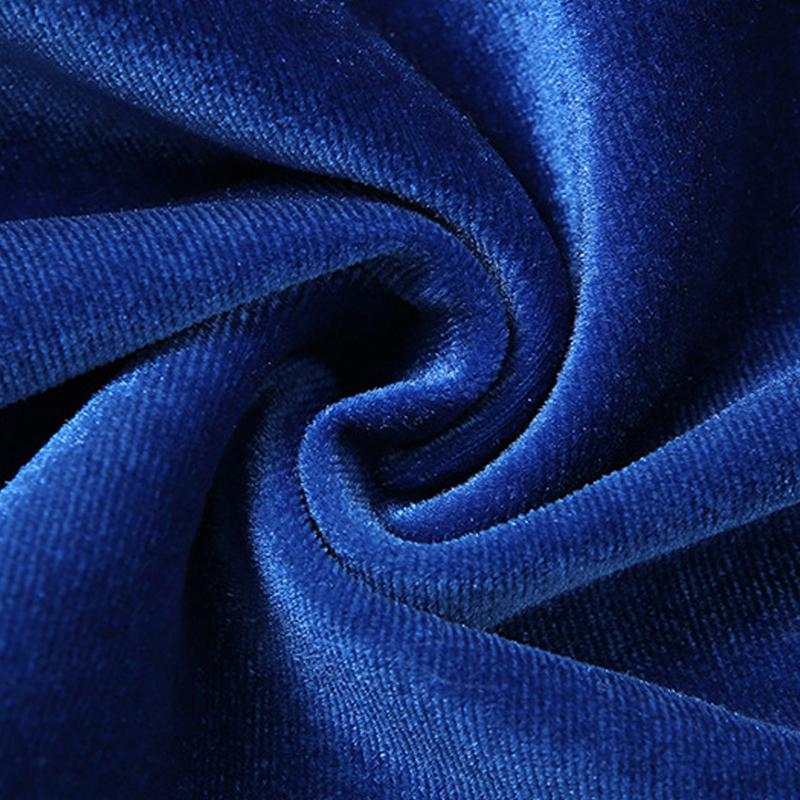 Glamm Lady Velvet Spring Autumn Sexy Mini Dresses For Women Party Wrap Bodycon Dress Club V Neck Casual Solid Blue Vestido