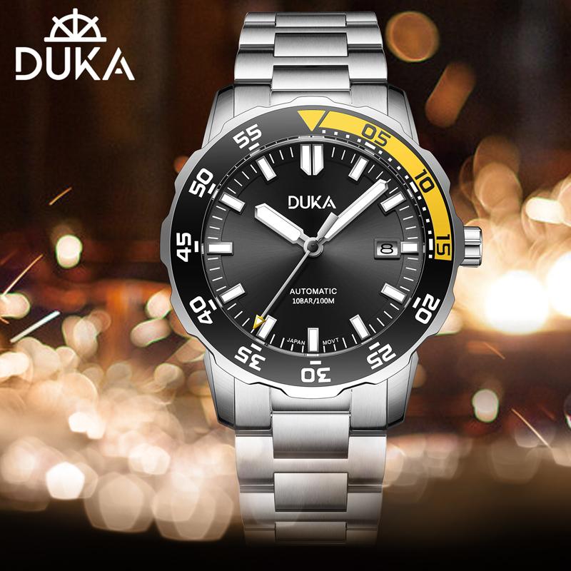 Wristwatches 2021 DUKA Wrist Watch Automatic For Men Mechanical Ceramics Bezel 100m Steel Diver NH35, Black
Wristwatches 2021 DUKA Wrist Watch Automatic For Men Mechanical Ceramics Bezel 100m Steel Diver NH35, Black
