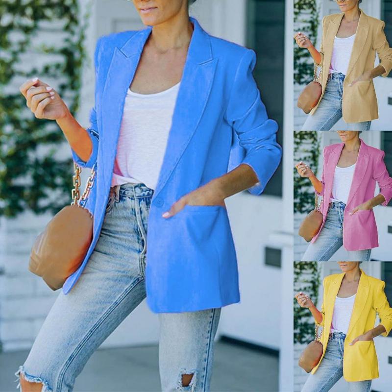 Women's Suits & Blazers Candy Color Office Lady Blazer Solid Temperament Autumn Winter Turndown Collar One Button Pockets Coat Streetwear, White;black
Women's Suits & Blazers Candy Color Office Lady Blazer Solid Temperament Autumn Winter Turndown Collar One Button Pockets Coat Streetwear, White;black