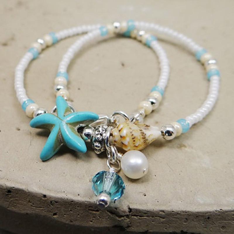 Anklets Shell Anklet Starfish Beads Women Fashion Vintage Sandal Foot Chain Jewelry, Red;blue
Anklets Shell Anklet Starfish Beads Women Fashion Vintage Sandal Foot Chain Jewelry, Red;blue