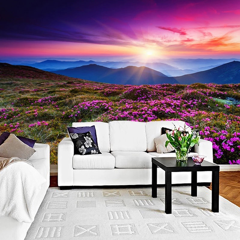 Custom Size Wallpaper 3D Pastoral Nature Landscape Photo Wall Mural Living Room Bedroom Background Painting
