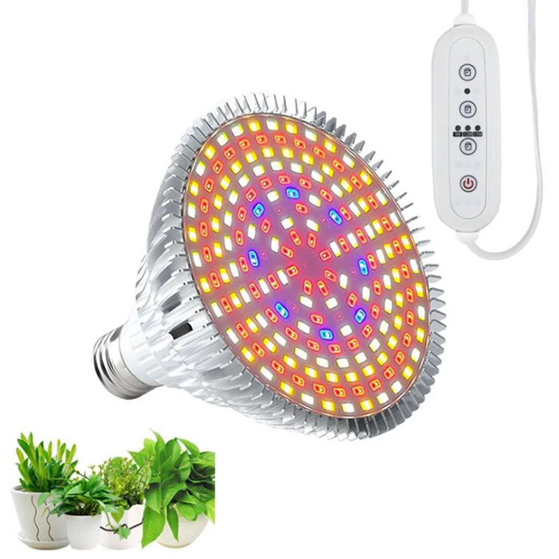 Spectrum Full LED Grow Light E27 Growing Plant Lamp 5730SMD Bulb 184LEDs AC85-265V for Greenhouse Flower Fruits ing 184s