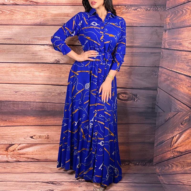 Casual Dresses 2021 Autumn Patchwork Fashion Women Dress Long Sleeve Single-breasted Floral Sophisticated For Ladies, Blue
Casual Dresses 2021 Autumn Patchwork Fashion Women Dress Long Sleeve Single-breasted Floral Sophisticated For Ladies, Blue