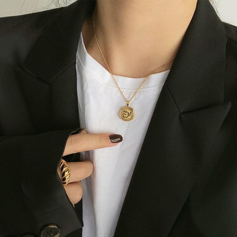 Chains 2021 Creative Design Casting Stereoscopic Elephant Coin Necklace Stainless Steel Gold Jewelry For Women Gifts
Chains 2021 Creative Design Casting Stereoscopic Elephant Coin Necklace Stainless Steel Gold Jewelry For Women Gifts