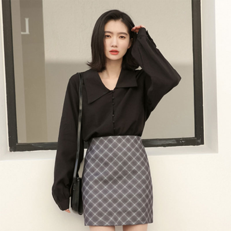 Autumn Fashion Women Lantern Sleeve Loose Korean Blouse Big Turn-down Collar Single-breasted Casual White Shirts M550 210512