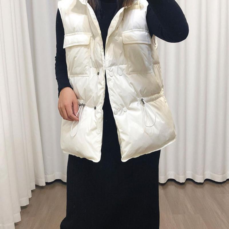Women's Vests Cardigan Stylish Sleeveless Tight Waist Lady Waistcoat Skin-friendly Down Vest Lightweight For Daily Wear, Black;white
Women's Vests Cardigan Stylish Sleeveless Tight Waist Lady Waistcoat Skin-friendly Down Vest Lightweight For Daily Wear, Black;white