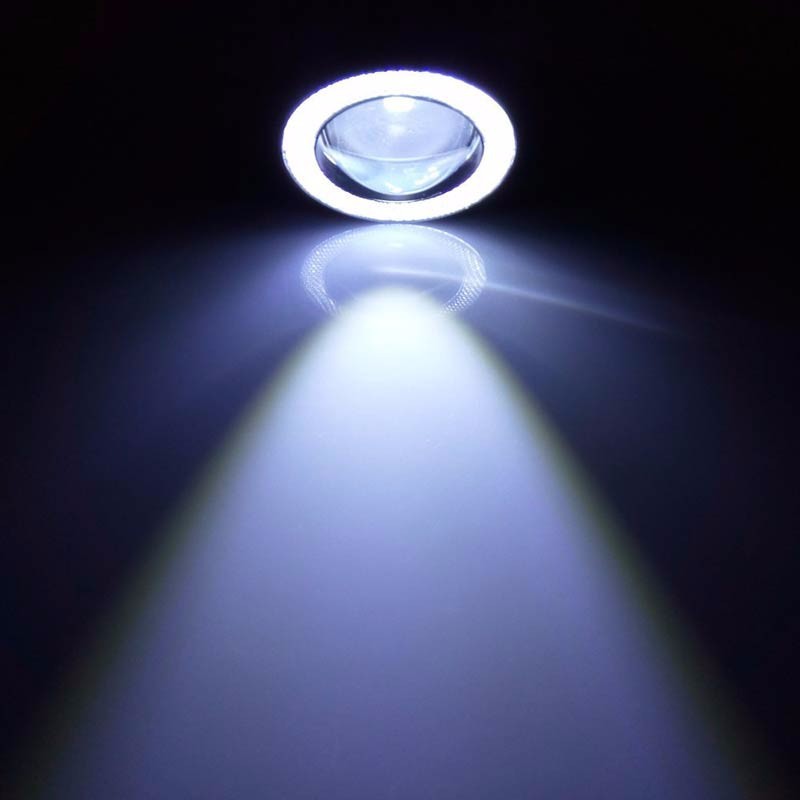 Car COB 1200LM 30W LED Fog Light White Angel Eye DRL Driving Projector Signal Bulbs Fog Lamps Auto Tuning Car Lamp