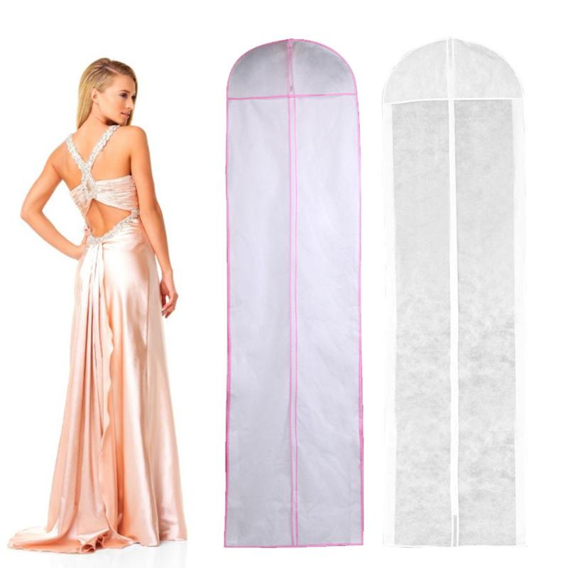 Storage Bags Non-woven Fabric Wedding Dress Gown Dustproof Cover Bridal Garment Bag Long Clothes Protector Case