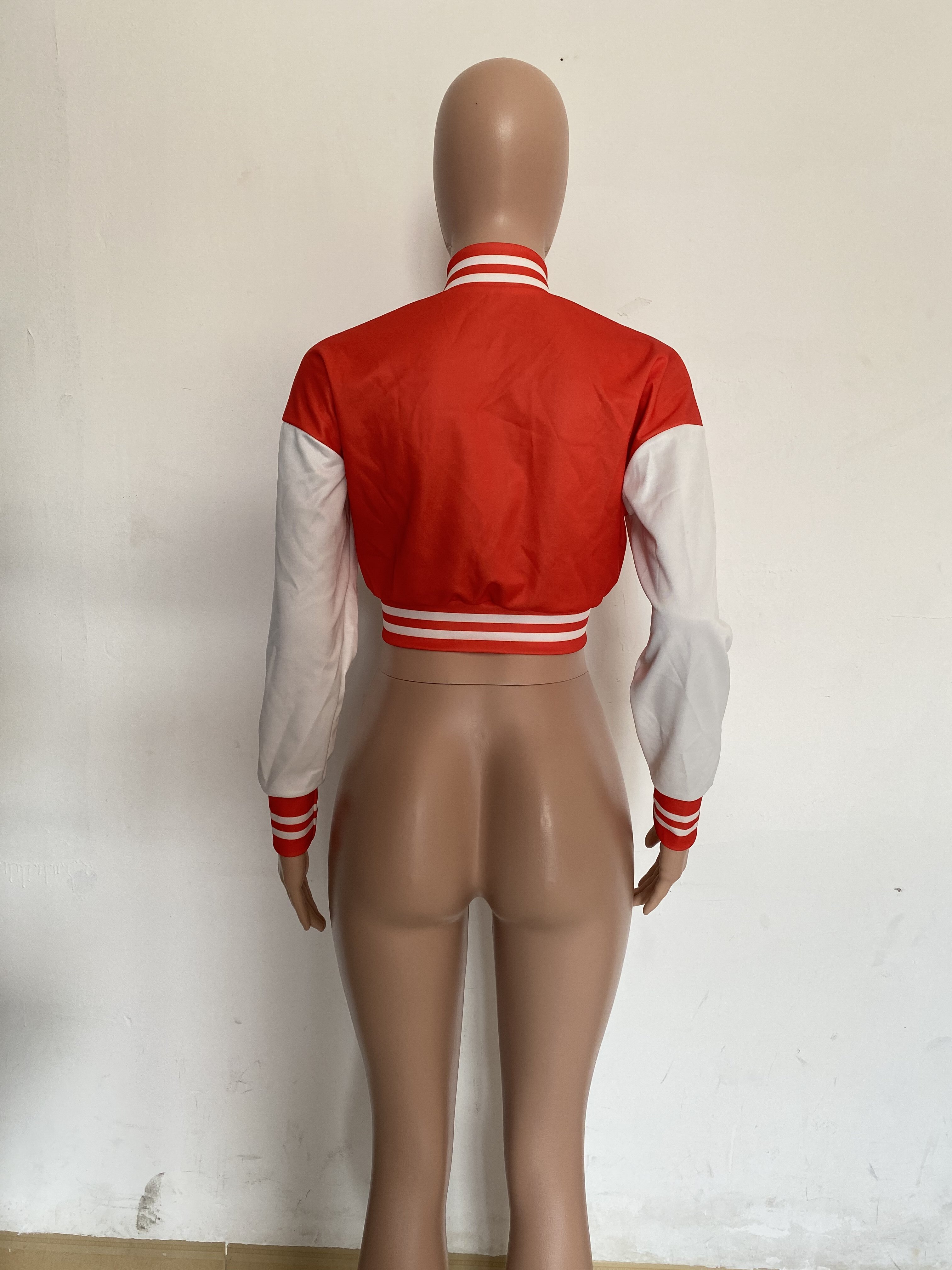 Fall winter clothes women jacket crop top plus size S-2XL baseball uniform long sleeve coat striped tops casual New York Met fashion outerwear clothin