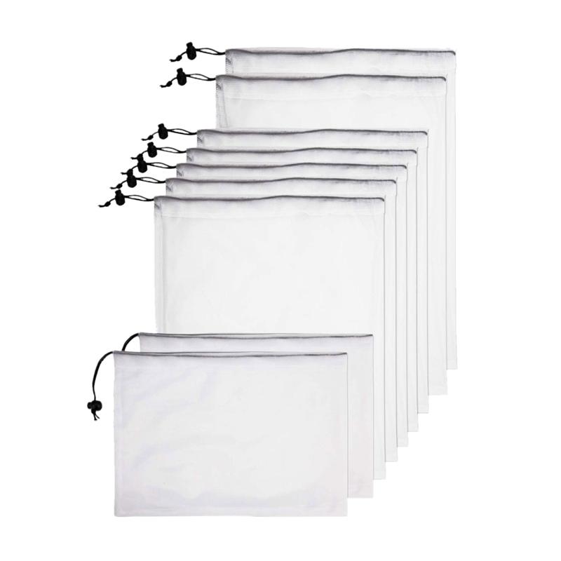 Shopping Bags Reusable Mesh Produce Double-Stitched Eco Snack Washable Storage Bag For Fruit Vegetables With Tare Weight T, White and black
Shopping Bags Reusable Mesh Produce Double-Stitched Eco Snack Washable Storage Bag For Fruit Vegetables With Tare Weight T, White and black
