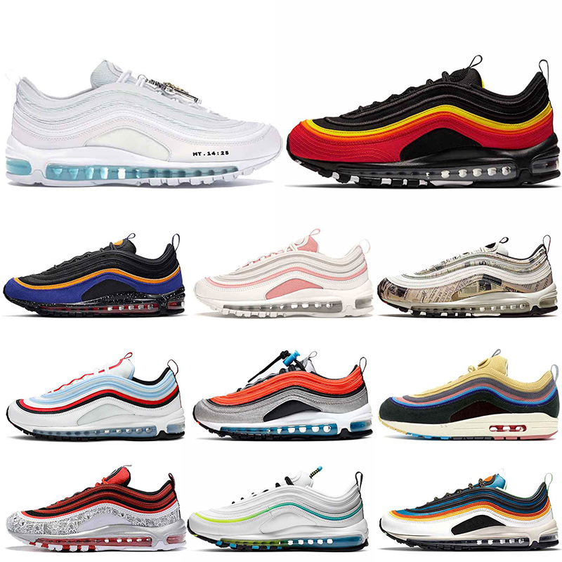 2021 Top Quality 97s Women Men Running Shoes Sean Wotherspoon Chile Red Triple Black ALL White MSCHF X INRI Jesus Worldwide Sports Trainers
2021 Top Quality 97s Women Men Running Shoes Sean Wotherspoon Chile Red Triple Black ALL White MSCHF X INRI Jesus Worldwide Sports Trainers