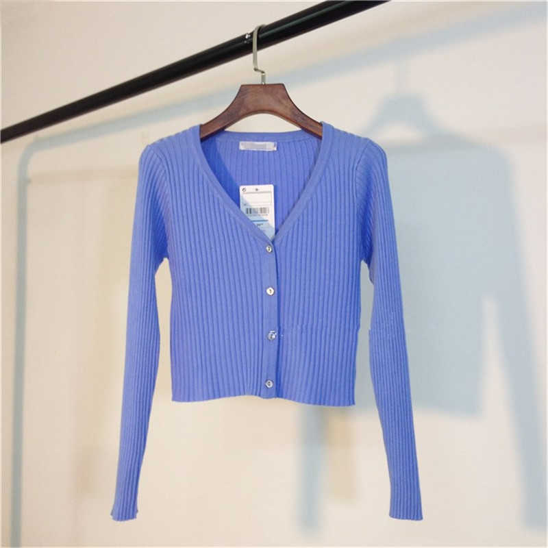 Autumn ly Patchwork Women Cardigans Fashion Slim Ladies Knitted Sweater Long Sleeve Buttons Sweater Pull Femme 10266 210528wtt