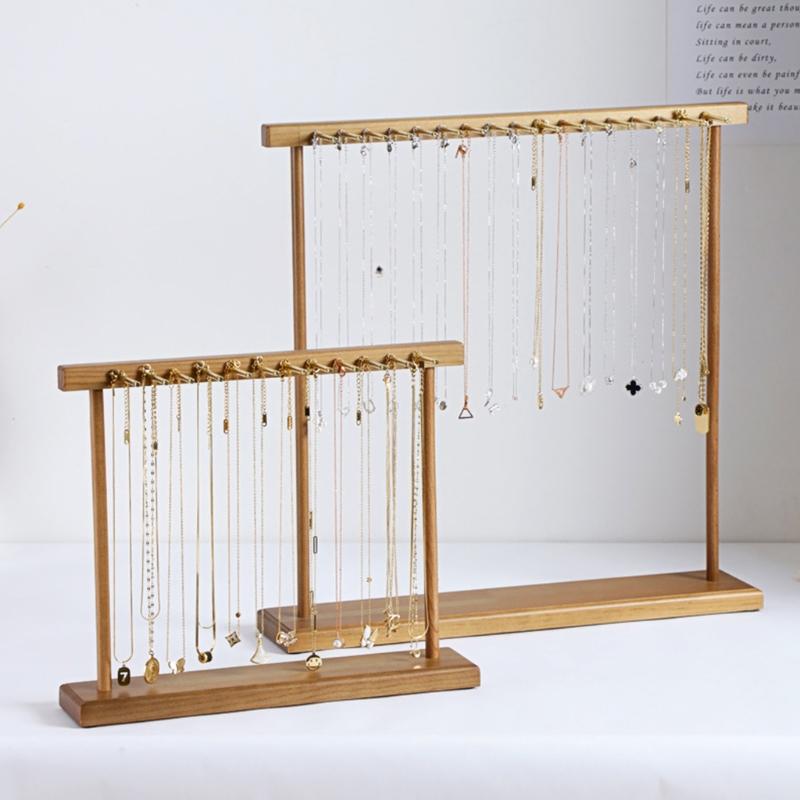 Jewelry Pouches, Bags X7JB Storage Shelf Wood Display Holder Organizer Rack Double Row For Hanging Earrings Necklace, Pink;blue
Jewelry Pouches, Bags X7JB Storage Shelf Wood Display Holder Organizer Rack Double Row For Hanging Earrings Necklace, Pink;blue