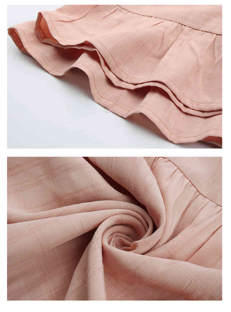 Solid High Waist Half Sleeve Dress Women Cotton Linen Holiday A-line Dress Spring Summer V-neck Vintage Loose Short Dresses 210521