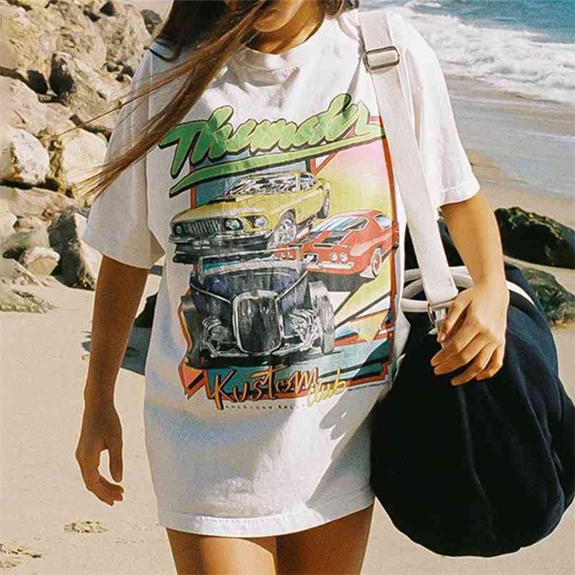 Summer Vintage Graphic Tees Print Female O Neck Short Sleeve Cotton Tshirt Chic Harajuku Casual Oversized Women T Shirt 210708, Black
Summer Vintage Graphic Tees Print Female O Neck Short Sleeve Cotton Tshirt Chic Harajuku Casual Oversized Women T Shirt 210708, Black