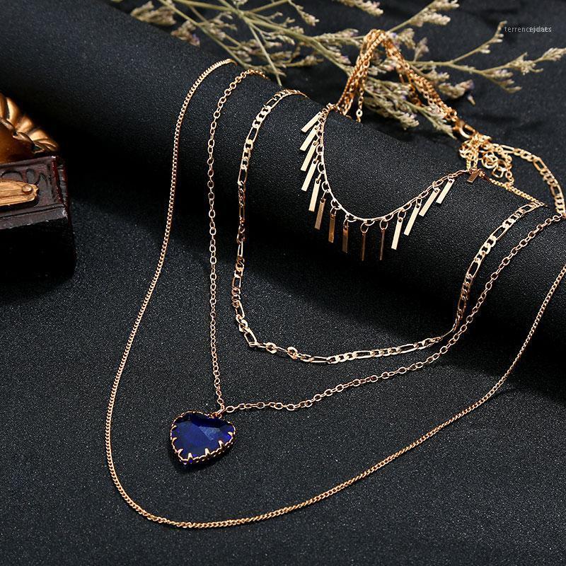 Chains 4 Layers Heart Crystal Stone Pendant Chain Necklace Multi-layer Charm Collar Choker For Women Jewelry Gift1 
Chains 4 Layers Heart Crystal Stone Pendant Chain Necklace Multi-layer Charm Collar Choker For Women Jewelry Gift1