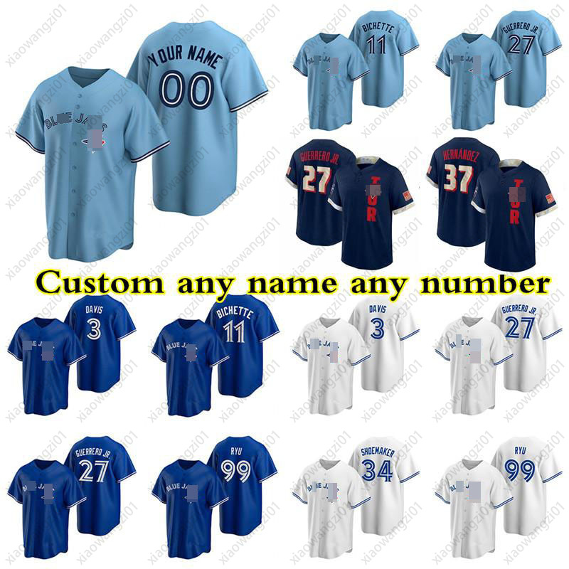 Custom 27 Vladimir Guerrero Jr.jersey 11 Bo Bichette 4 George Springer 49 Jonathan Davis 37 Teoscar Hernandez any name or number jerseys
Custom 27 Vladimir Guerrero Jr.jersey 11 Bo Bichette 4 George Springer 49 Jonathan Davis 37 Teoscar Hernandez any name or number jerseys