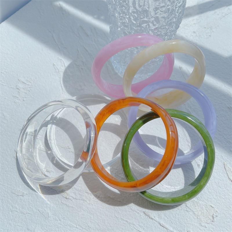 Bangle Trendy Candy Color Transparent Irregular Round Resin Acrylic For Women Girls Vintage Stacking Jewelry Gifts
Bangle Trendy Candy Color Transparent Irregular Round Resin Acrylic For Women Girls Vintage Stacking Jewelry Gifts