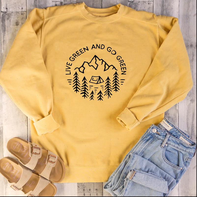 live green and go women sweatshirt casual protect nature vintage jumper fashion 100% cotton clothing mountain tree crewneck, Black
live green and go women sweatshirt casual protect nature vintage jumper fashion 100% cotton clothing mountain tree crewneck, Black