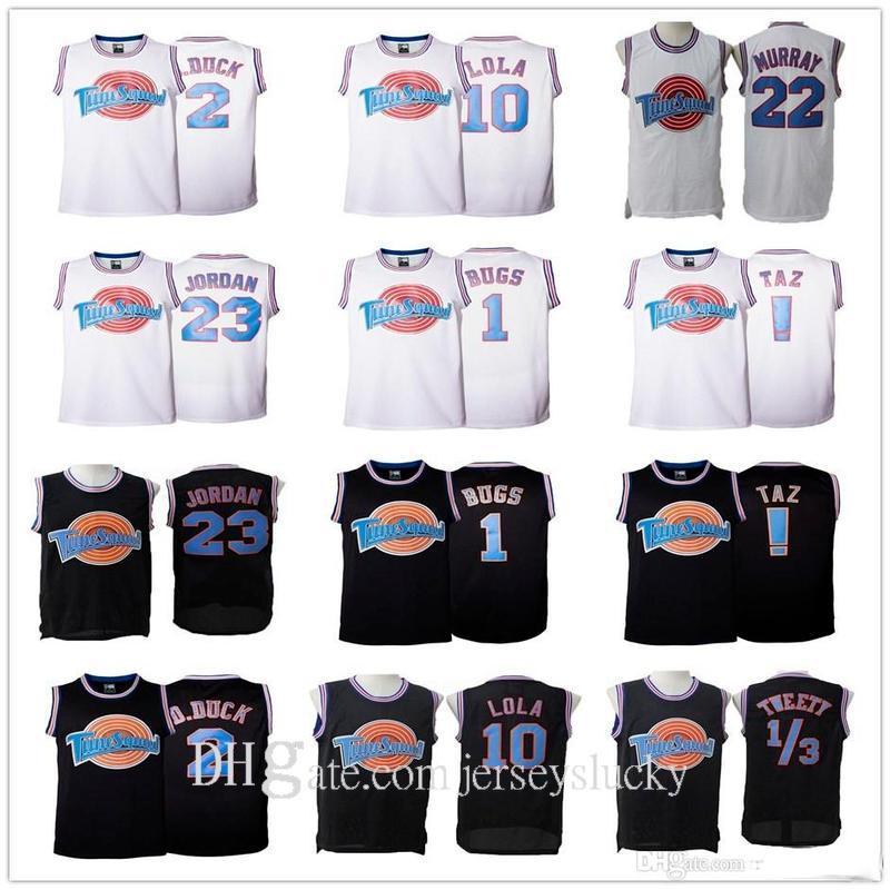 Mens Space Jam 23 Michael 1 Bugs 2 Daffy Duck 10 Lola Bunny TAZ 1/3 Tweety 22 Bill Murray Curry Black White Tune Squad Movie Basketball Jerseys
Mens Space Jam 23 Michael 1 Bugs 2 Daffy Duck 10 Lola Bunny TAZ 1/3 Tweety 22 Bill Murray Curry Black White Tune Squad Movie Basketball Jerseys