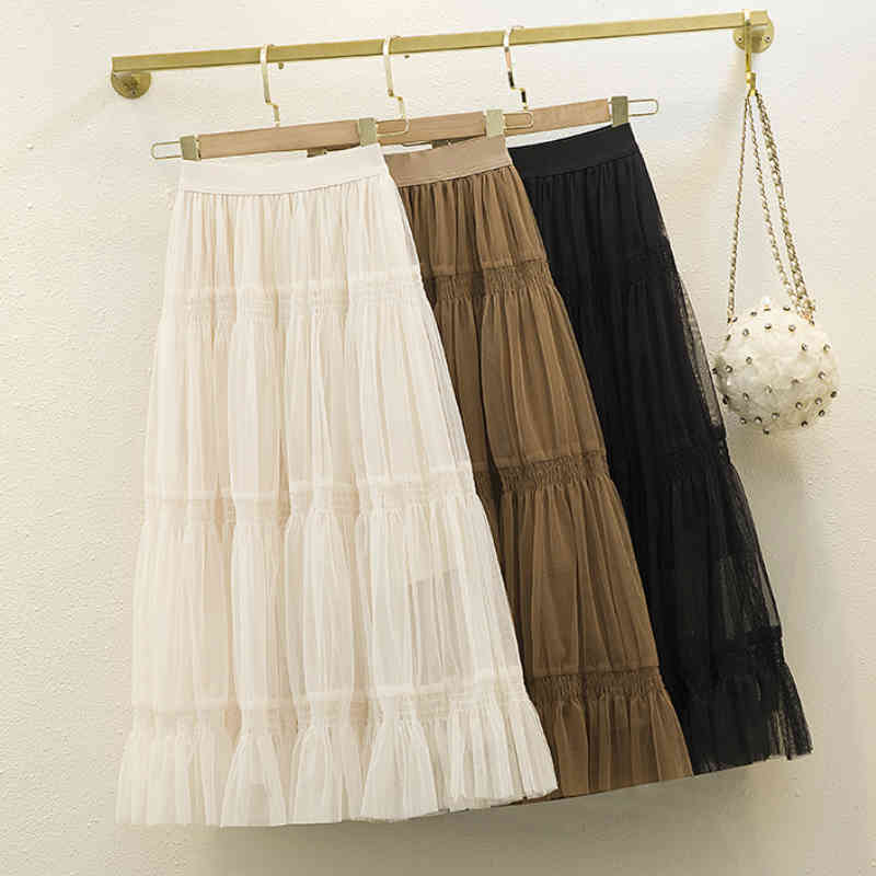 skirts Spring y Layered Tulle Patchwork Solid Coffee Beige Mesh Calf Long Skirts, Apricot
skirts Spring y Layered Tulle Patchwork Solid Coffee Beige Mesh Calf Long Skirts, Apricot