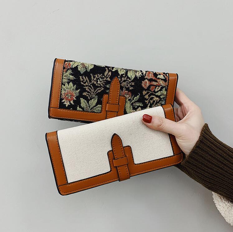 Factory wholesale women handbag elegant canvas jacquard long wallet folding color matching leather wallets street fashion leathers short walletes, Black2(boutique box)
Factory wholesale women handbag elegant canvas jacquard long wallet folding color matching leather wallets street fashion leathers short walletes, Black2(boutique box)