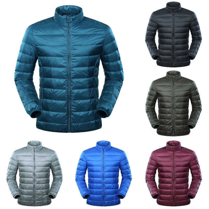 Bang Feather Jacket Man Ultra Light Down Jacket Men Winter Coat Duck Down Windbreaker Stand Collar Parka With Carry Bag 210818