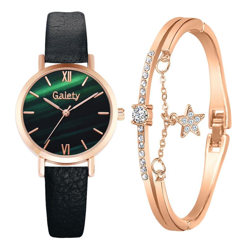Wristwatches Drop Luxury 2 PCS Set Watch Women Green Water Drill Bracelet Jewelry Ladies Female Hour Casual Quartz
Wristwatches Drop Luxury 2 PCS Set Watch Women Green Water Drill Bracelet Jewelry Ladies Female Hour Casual Quartz